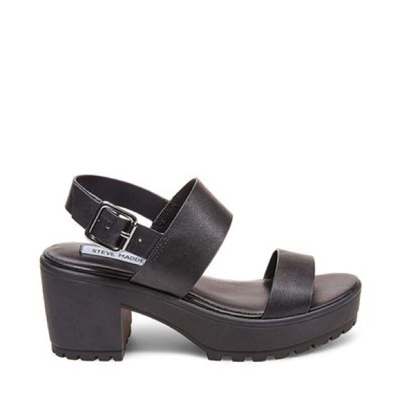 Steve Madden Shoes - STEVE MADDEN Black Gelato Platform Sandals
